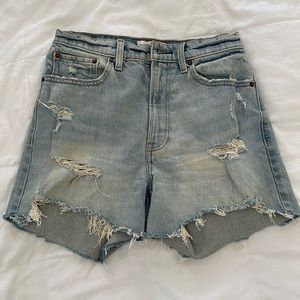 A&F high rise curve love 4” Jean shorts
